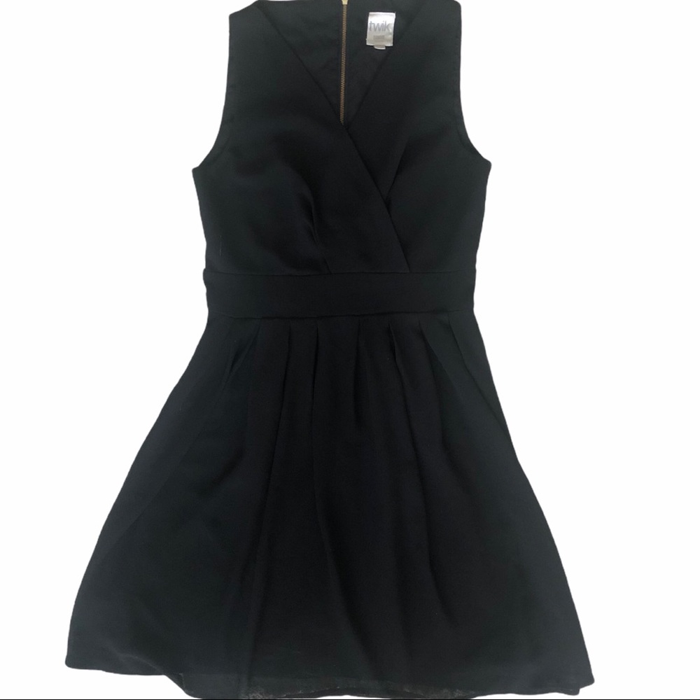 Twik (Simons) Black V-Neck Dress